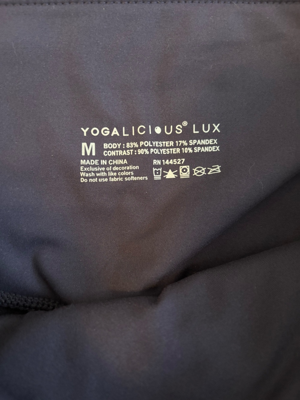 Yogalicious Lux,Women’s Navy High-Waist Leggings, Medium, Fleece Lined - Picture 5 of 8